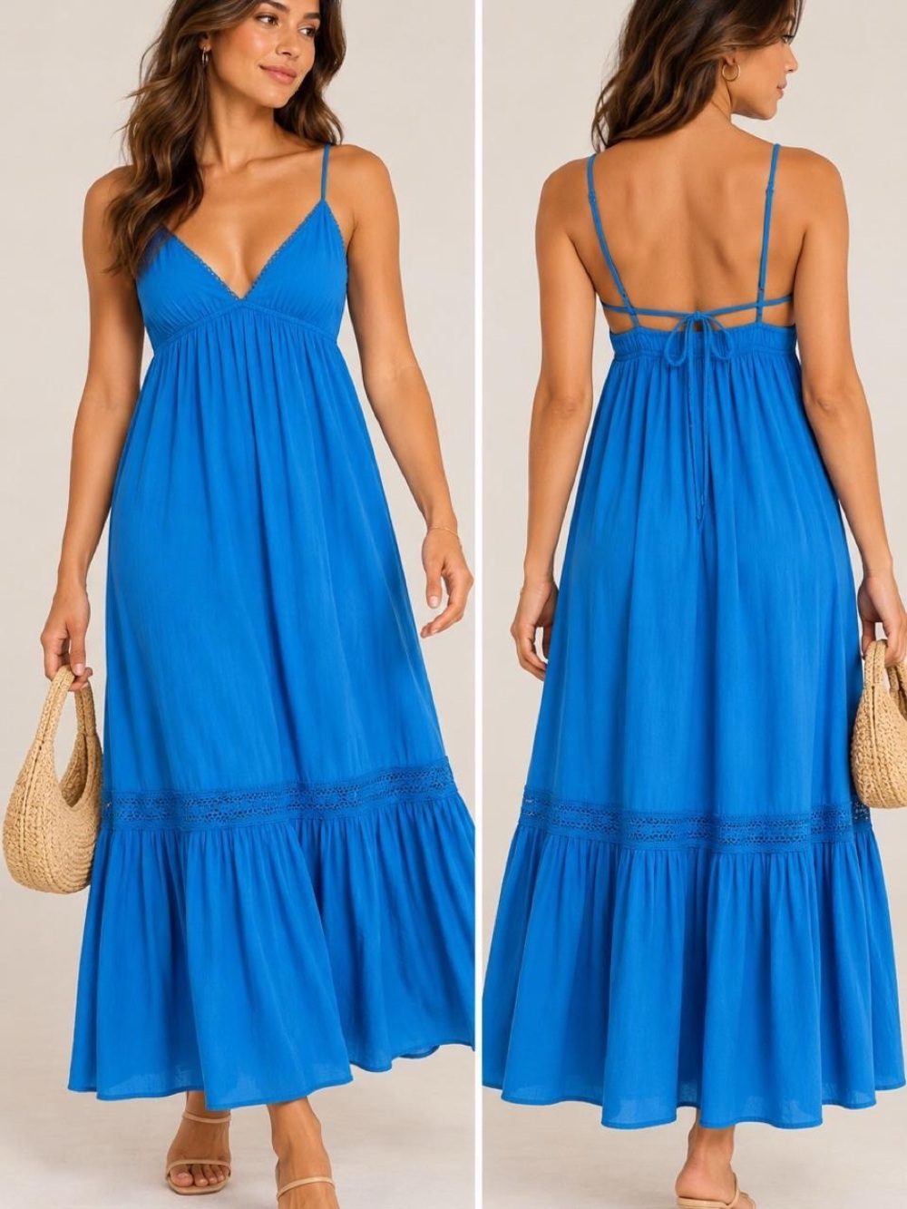 Abound Royal Blue Spaghetti-Strap Maxi Dress